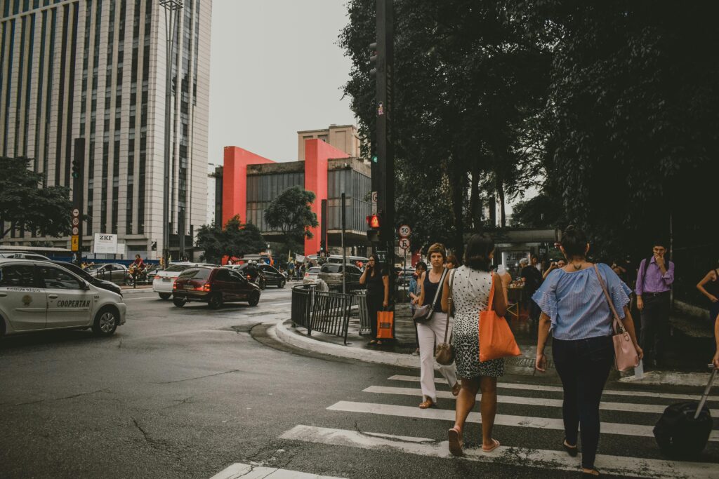 People Crossing The Street